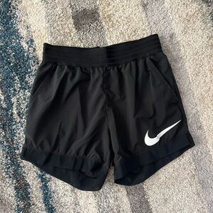 Nike Black Athletic Shorts with Elastic Waistband